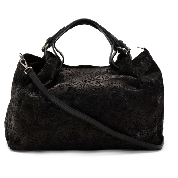 🖤🔹️ISADORA🔹️Made In Italy Leather Triple Compartment Tote With Shoulder Strap